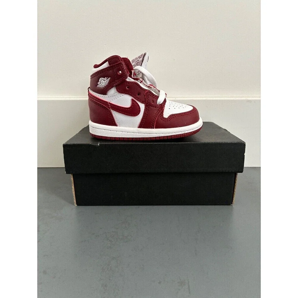 Nike Jordan 1 Retro High OG (TD FD1413 401 White/ Team Red size 4c - Picture 5 of 6